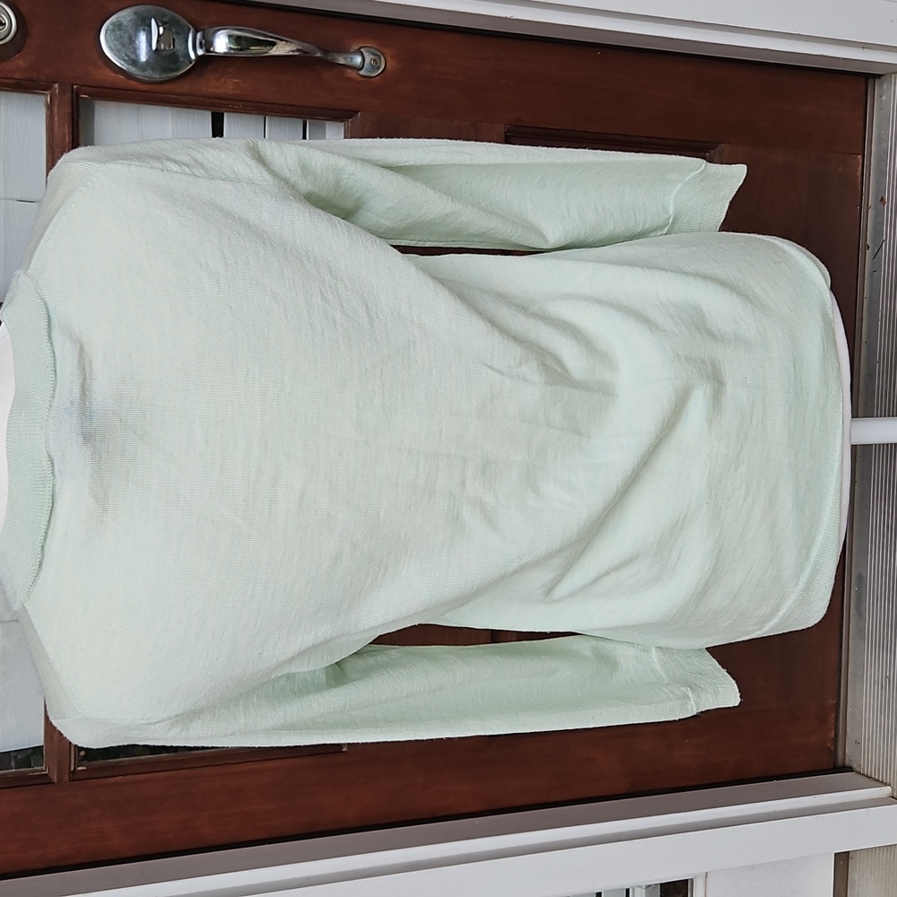 J. Crew Pale Light Green 100% Merino Wool Sweater - Picture 3 of 5